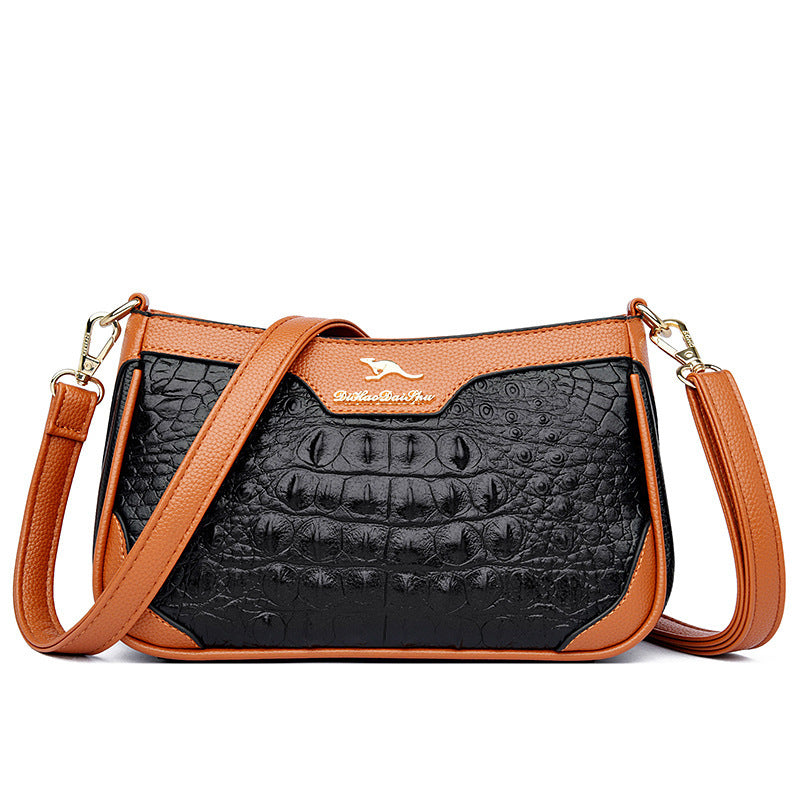 LILIANA | Bolso de piel con estampado de cocodrilo