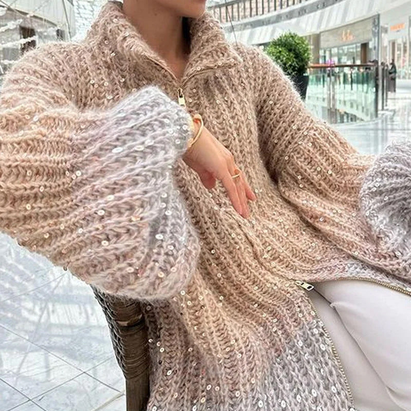 GLORIA | Cardigan Style Raffiné Brillant