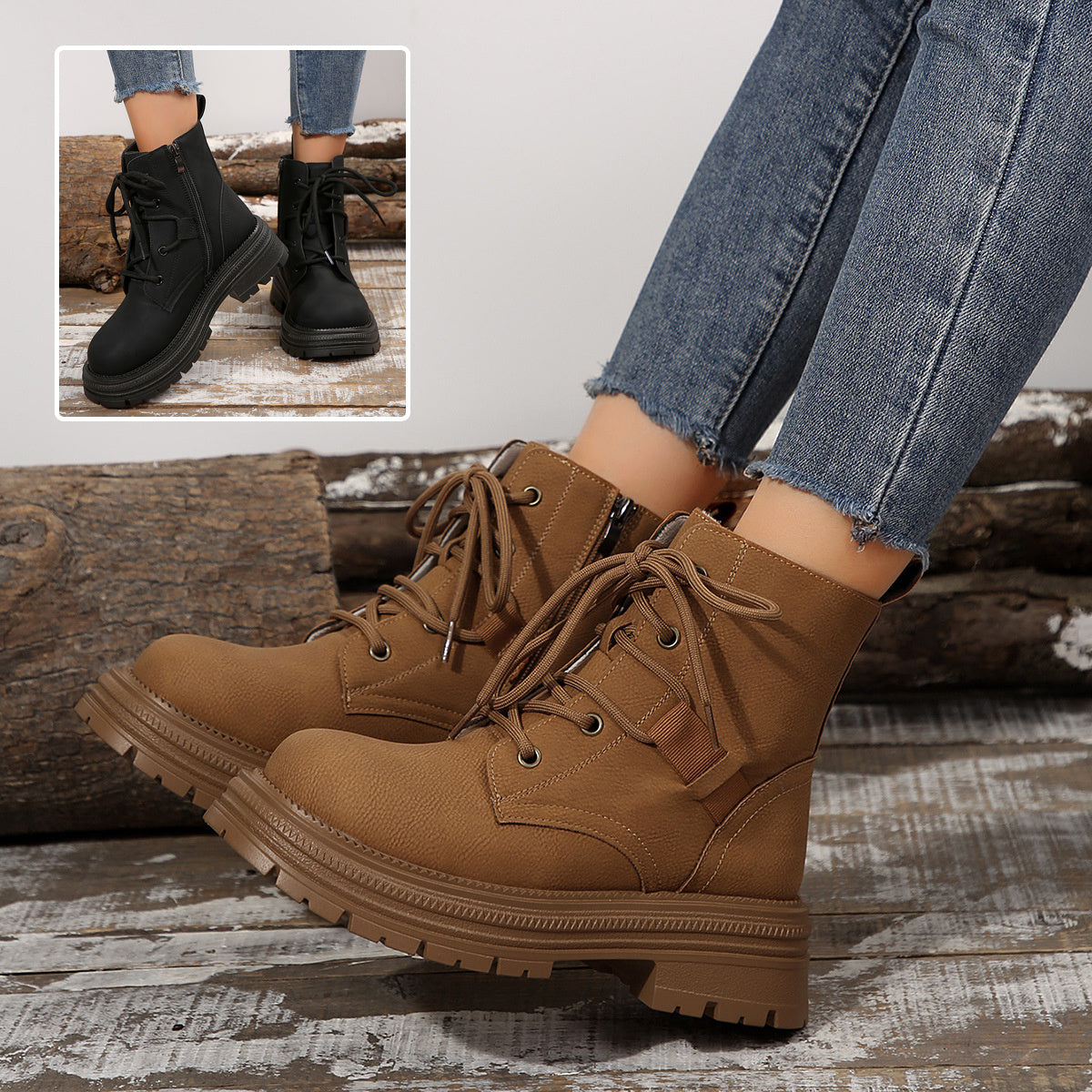 SAPHIRA | Slim Lace-Up Ankle Boots