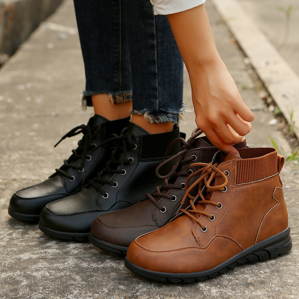 ELISSIA | Western Style Ankle Boots