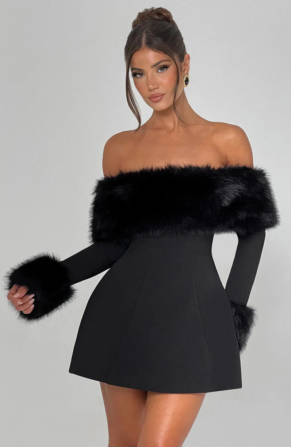 MÉLODIE | Robe Fourrure Élégance