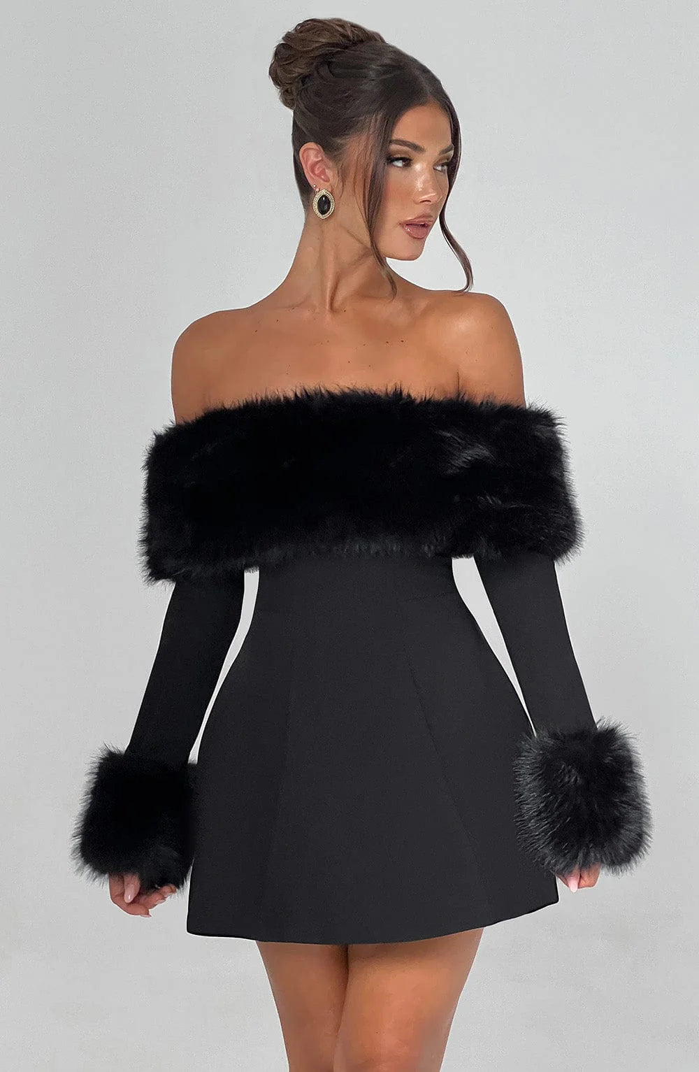MÉLODIE | Robe Fourrure Élégance
