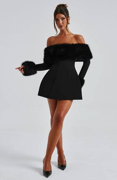 MÉLODIE | Robe Fourrure Élégance