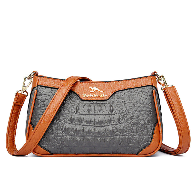 LILIANA | Bolso de piel con estampado de cocodrilo