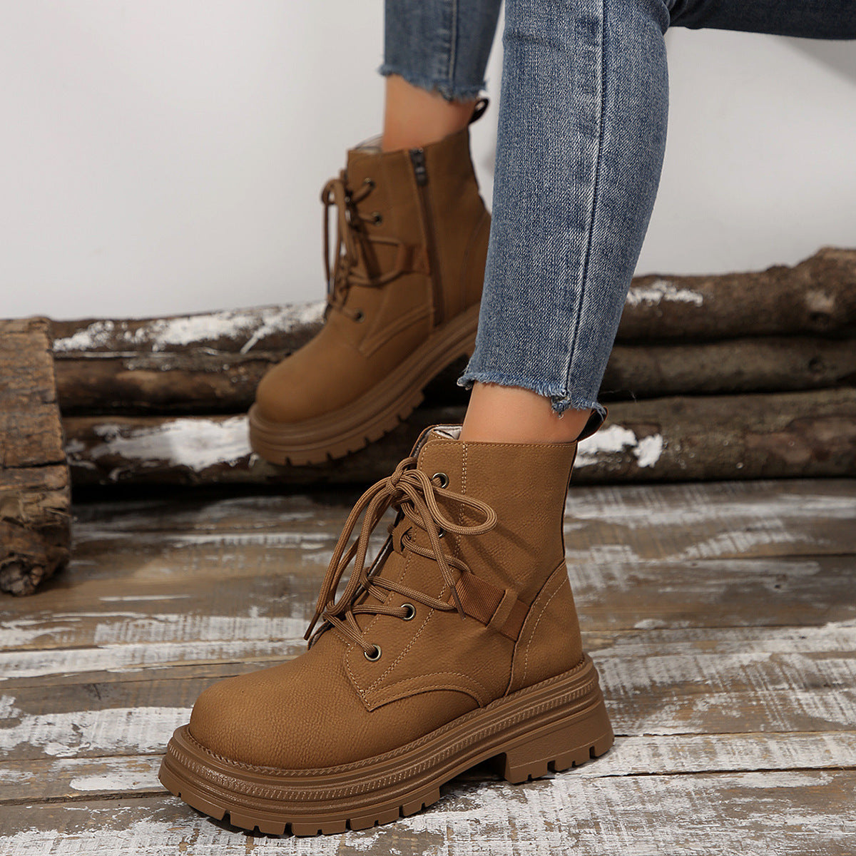 SAPHIRA | Slim Lace-Up Ankle Boots