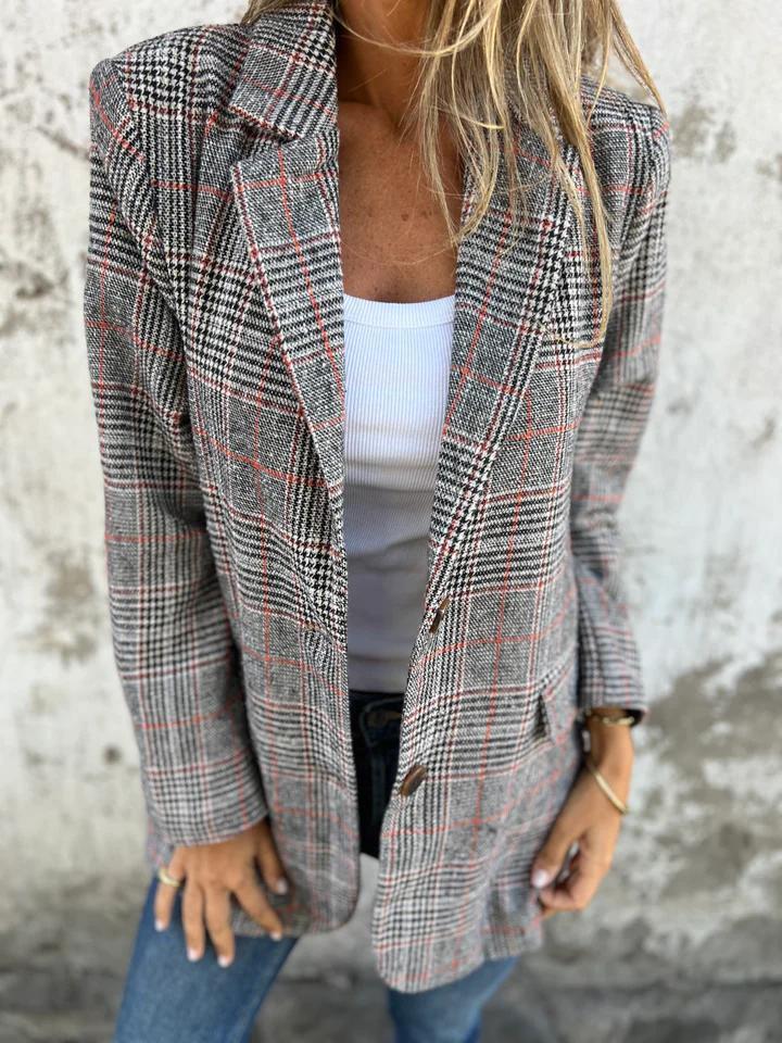 SOPHIE | Veste Casual Pied-de-Poule