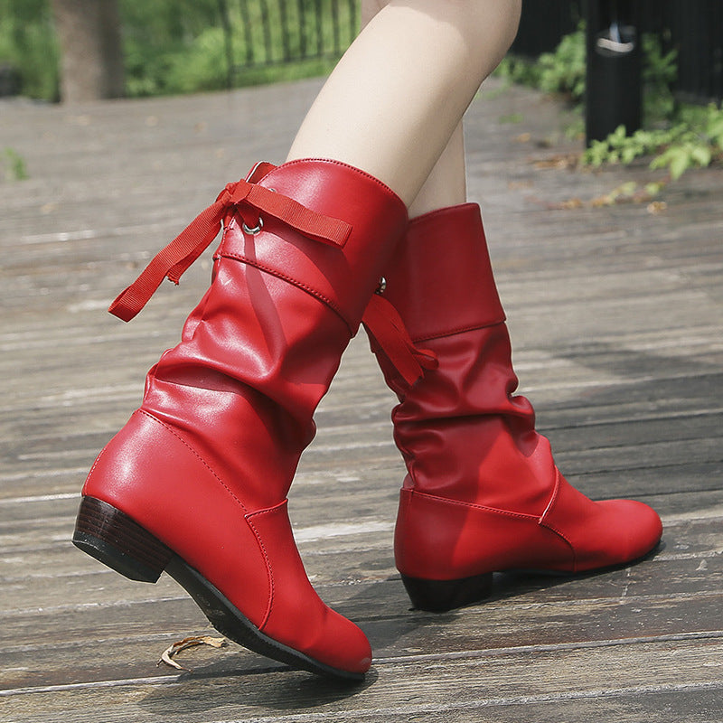 SOLENA | Student Style Heeled Boots