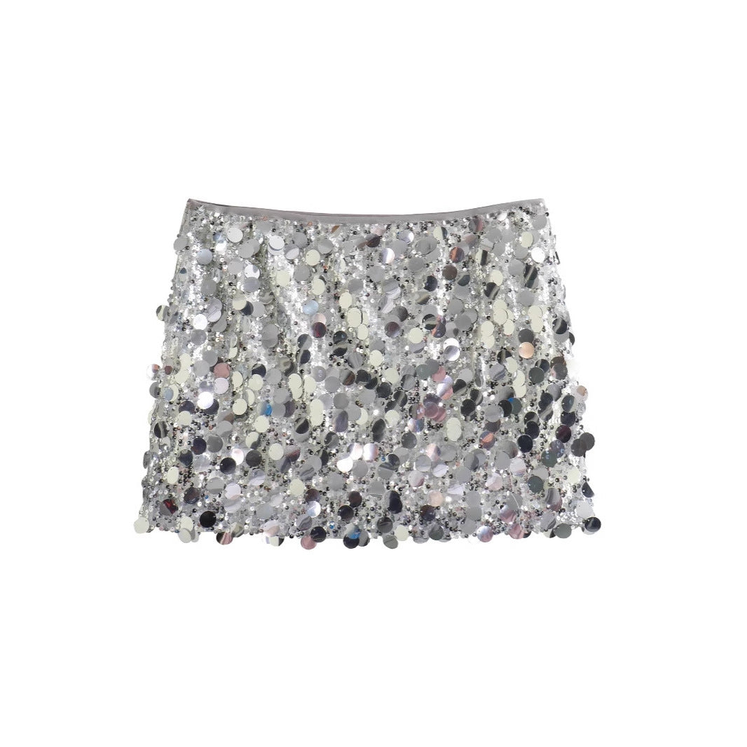 CAROLINE | A-Line Sequin Skirt