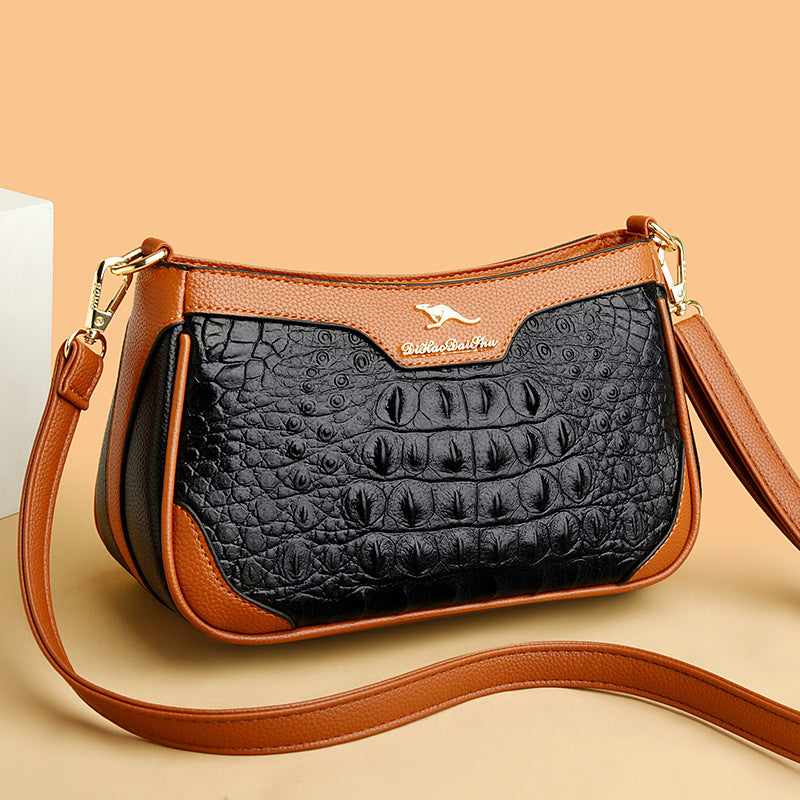 LILIANA | Bolso de piel con estampado de cocodrilo