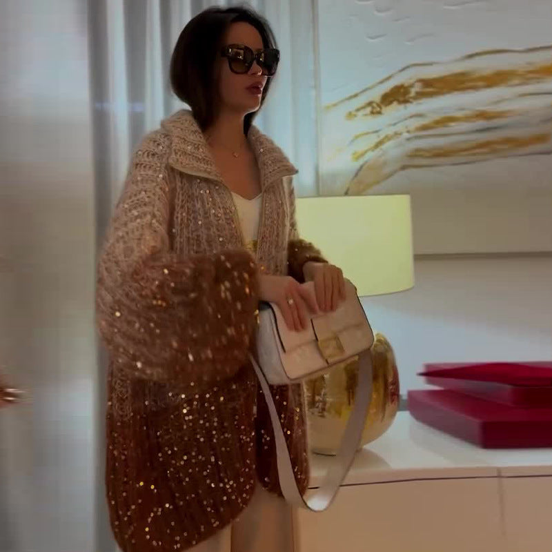 GLORIA | Cardigan Style Raffiné Brillant