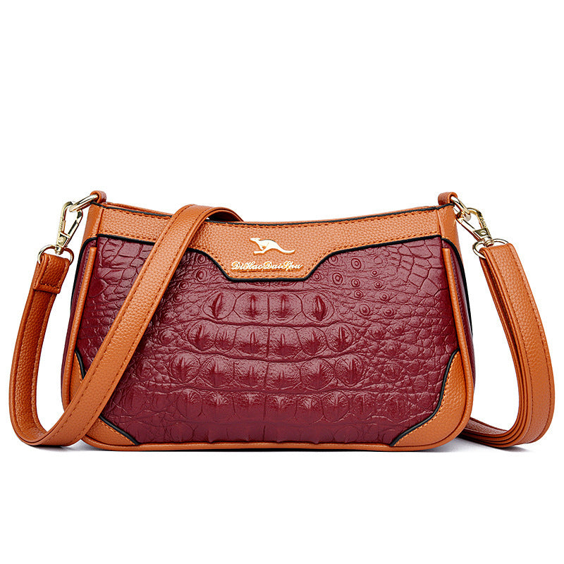 LILIANA | Bolso de piel con estampado de cocodrilo