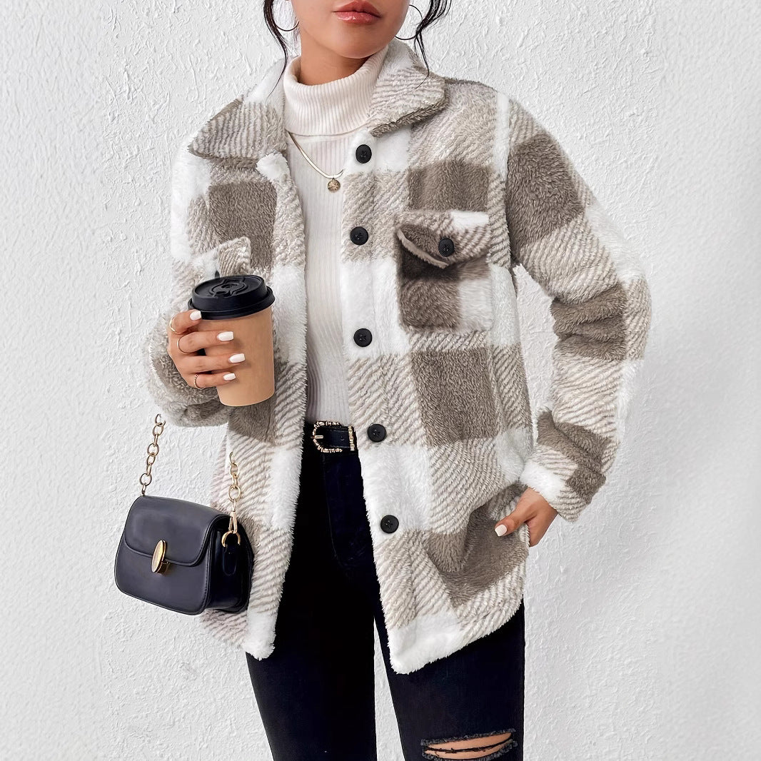 EMMA | Plaid Pattern Thermal Jacket