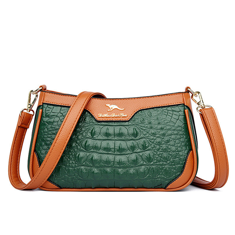 LILIANA | Bolso de piel con estampado de cocodrilo