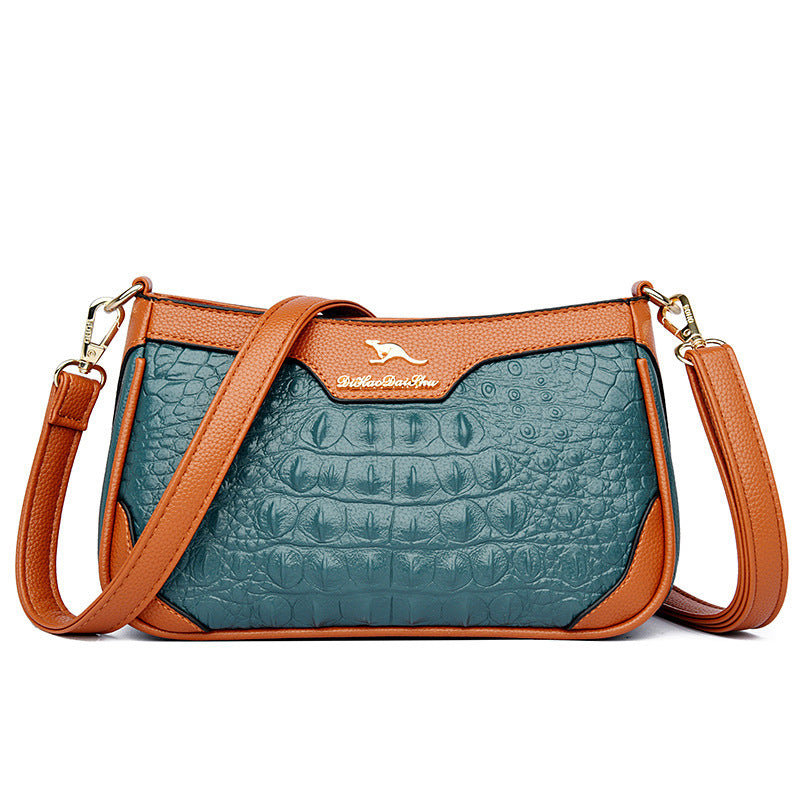 LILIANA | Bolso de piel con estampado de cocodrilo