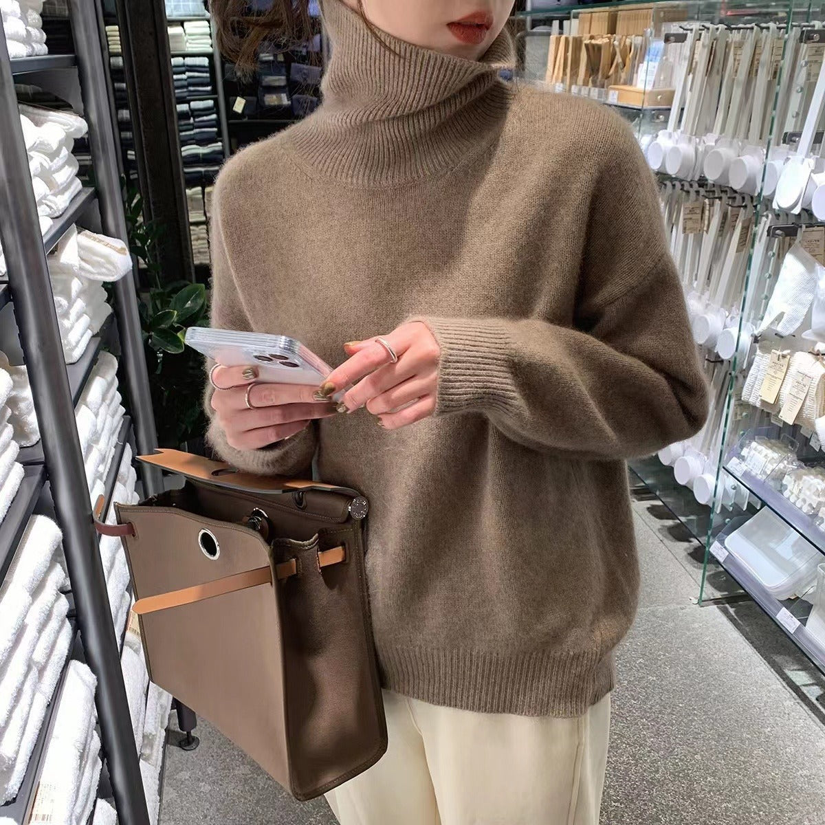 RINA | Cashmere Sweater with High Neck