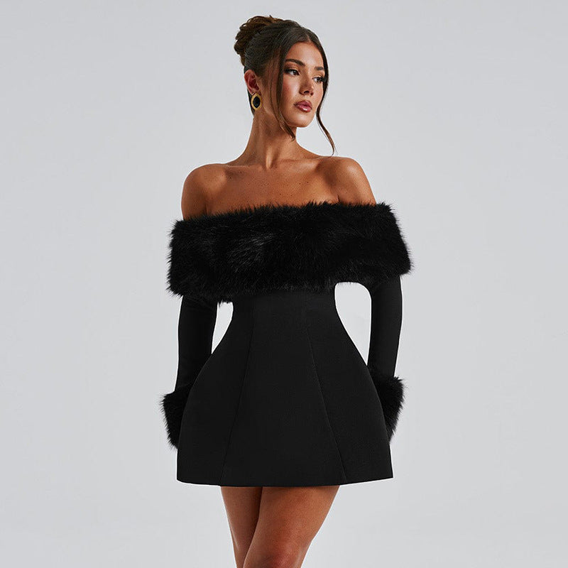 MÉLODIE | Robe Fourrure Élégance