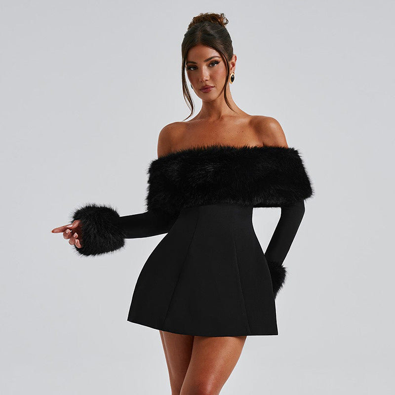 MÉLODIE | Robe Fourrure Élégance