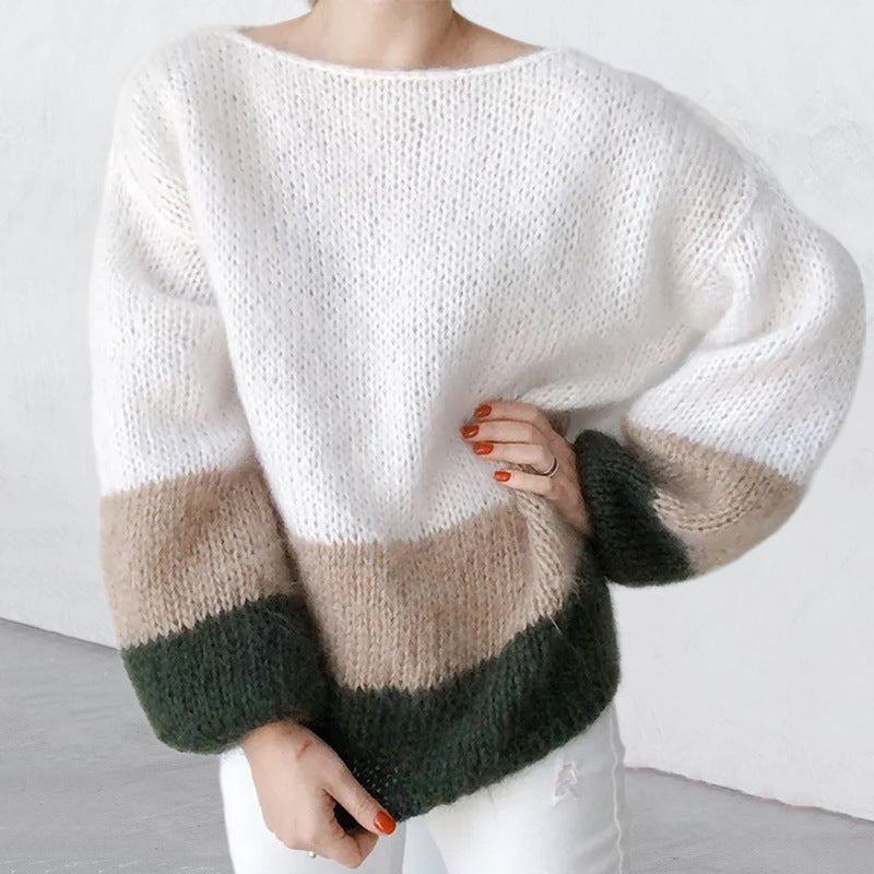 ELORA | Pull Tricoté Avec Fourrure