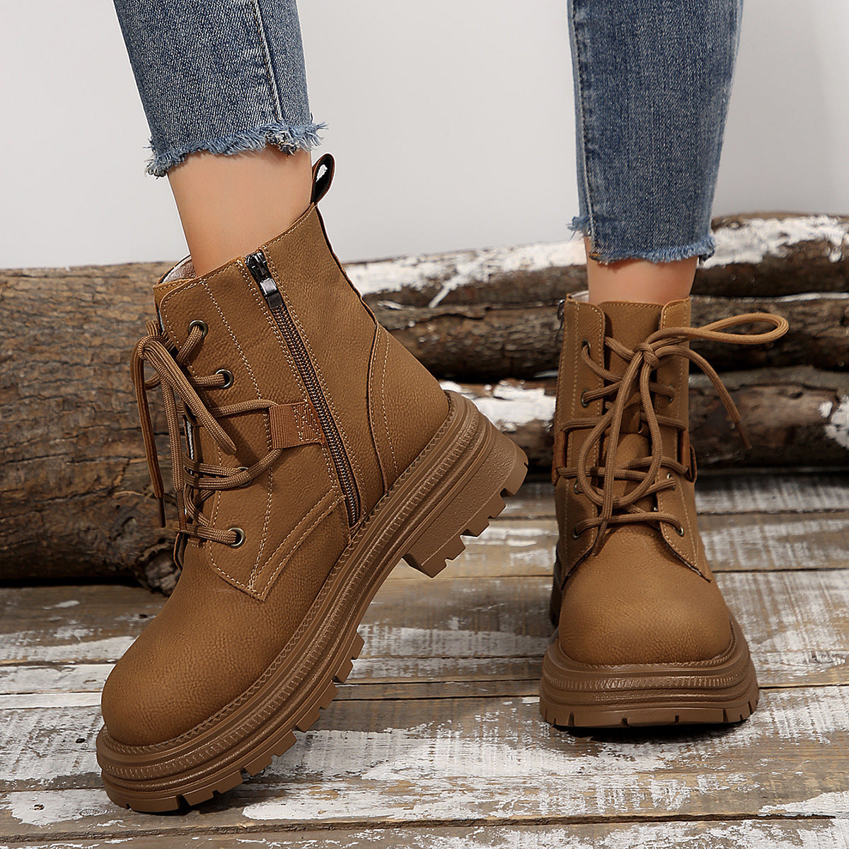 SAPHIRA | Slim Lace-Up Ankle Boots