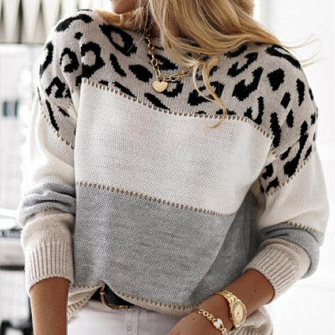 FELINA | Suéter elegante e informal con estampado de leopardo