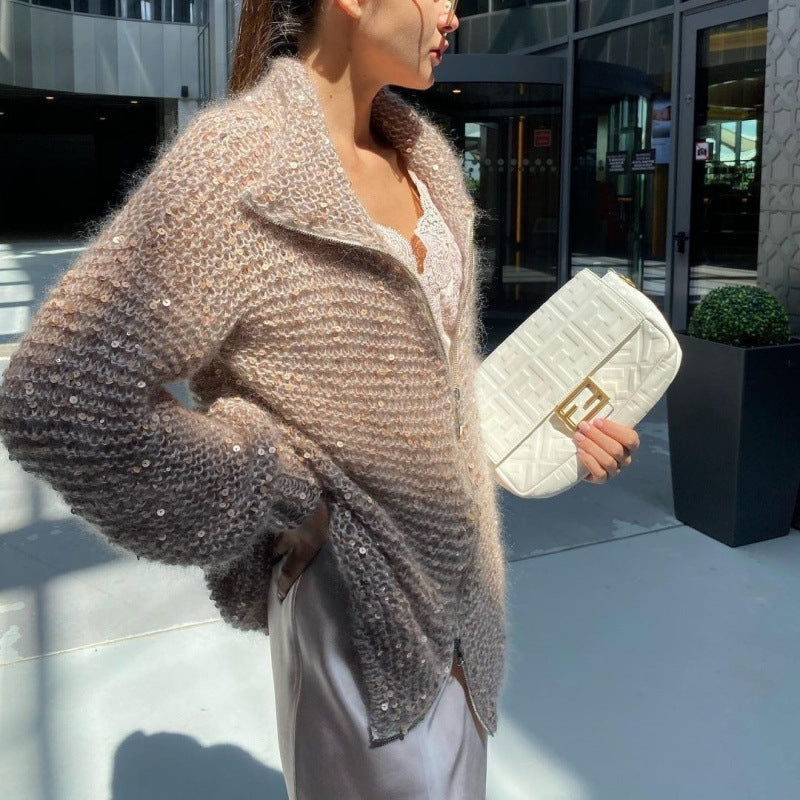 GLORIA | Cardigan Style Raffiné Brillant