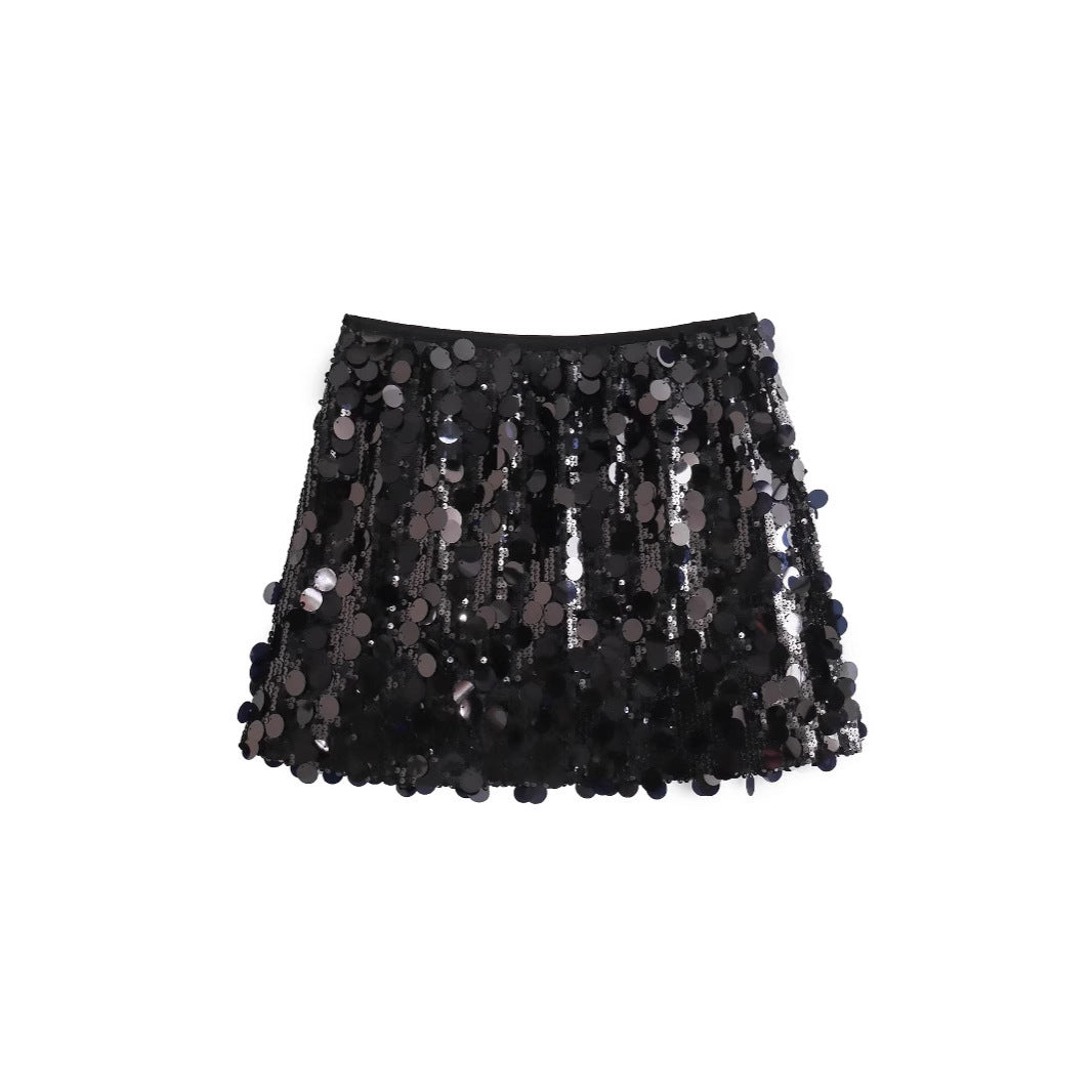 CAROLINE | A-Line Sequin Skirt