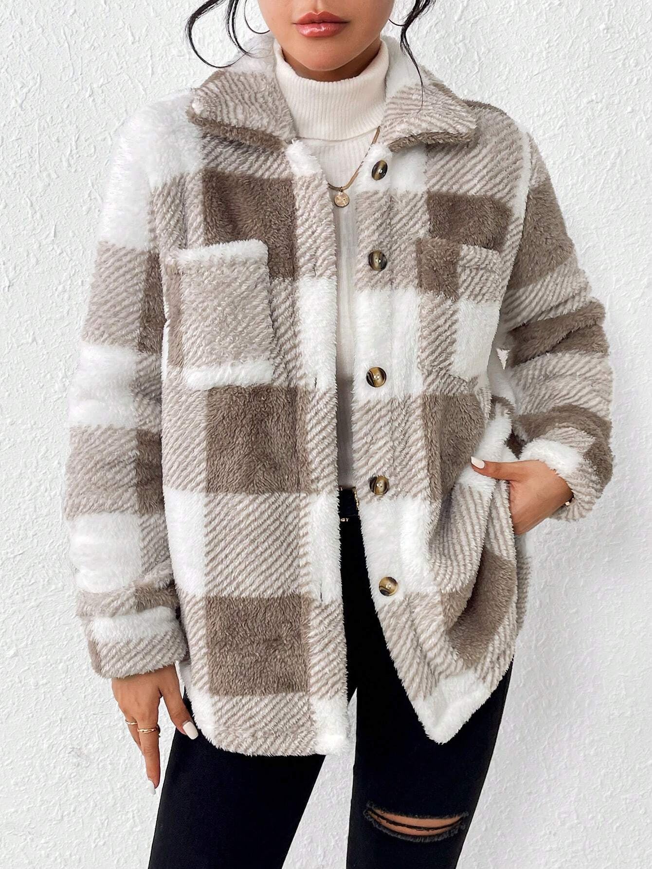 EMMA | Plaid Pattern Thermal Jacket