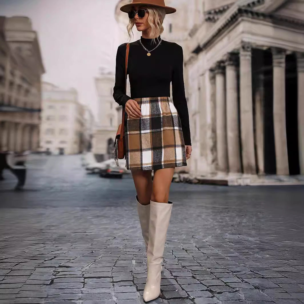 LUCILLA | Falda de cuadros de estilo clásico