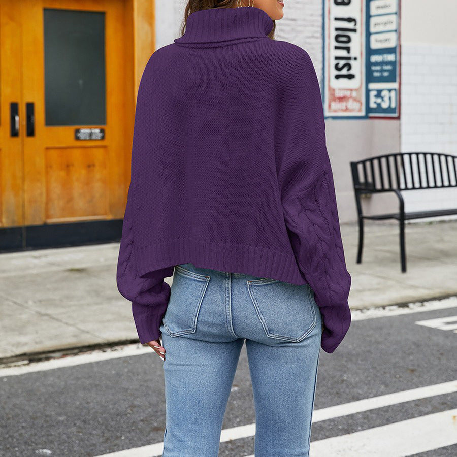 ELLA | Suéter de cuello alto con estampado floral