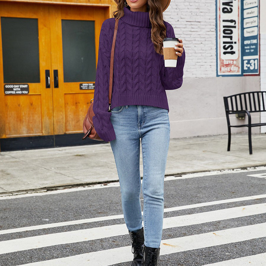 ELLA | Suéter de cuello alto con estampado floral