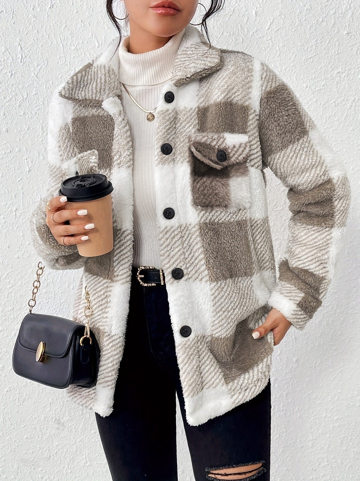 CALINEA | Mosaic Buttoned Jacket