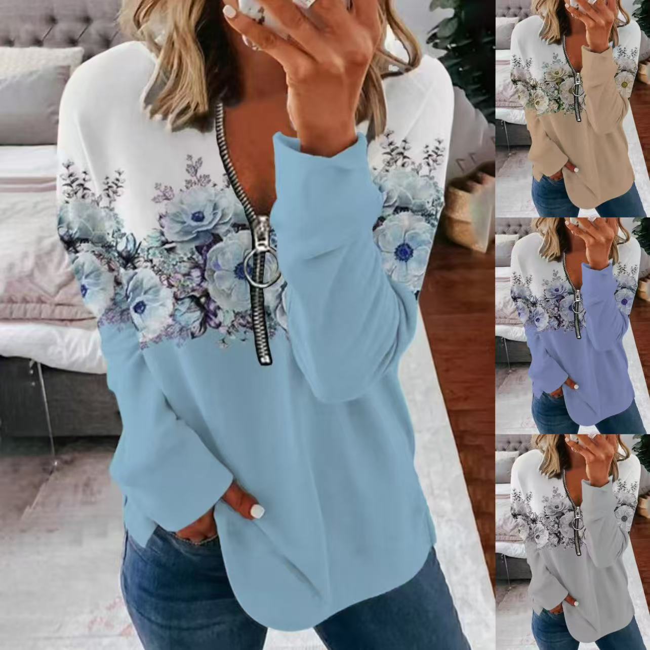 MELIA | Pull Floral à Col Rond