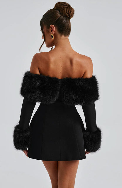 MÉLODIE | Robe Fourrure Élégance