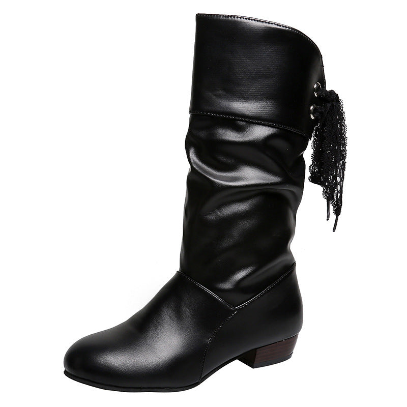 SOLENA | Bottes A Talon Style Etudiant