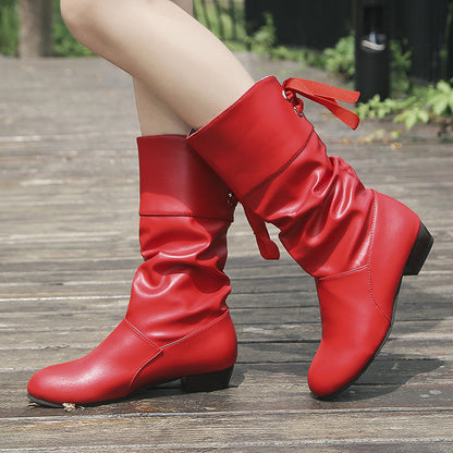 SOLENA | Bottes A Talon Style Etudiant