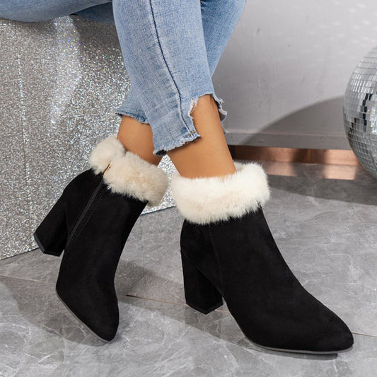 CHICA | Bottines En Peluche A Carreaux