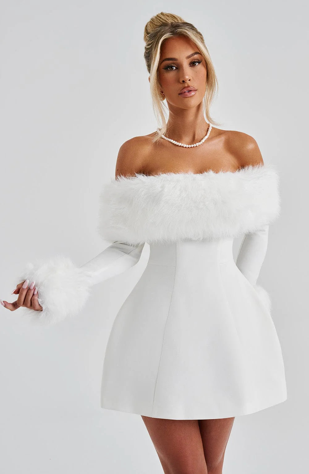 MÉLODIE | Robe Fourrure Élégance