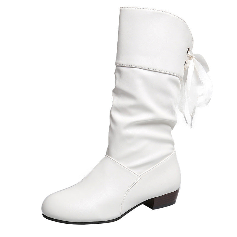 SOLENA | Bottes A Talon Style Etudiant