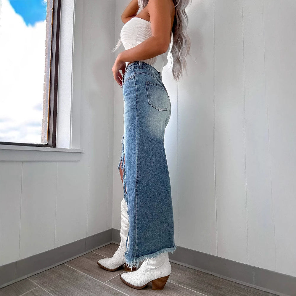 JADE | Jupe Jean Vintage