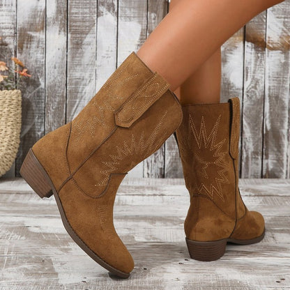 MILA | Bottines Western Suède